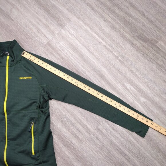 Patagonia R1 Regulator Men's Small Full Zip Jacket Green Waffle Knit Grid Fleece - Picture 11 of 11